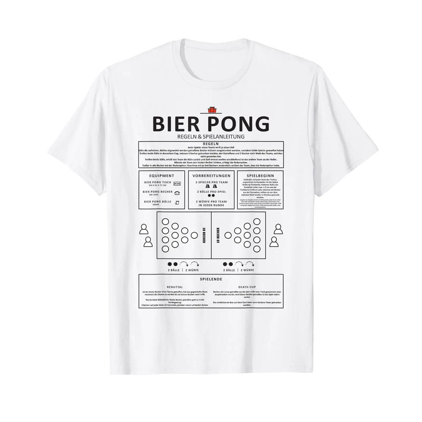 Men Accessories Rule - Aksesoris Permainan Beer Pong, Kaos Permainan