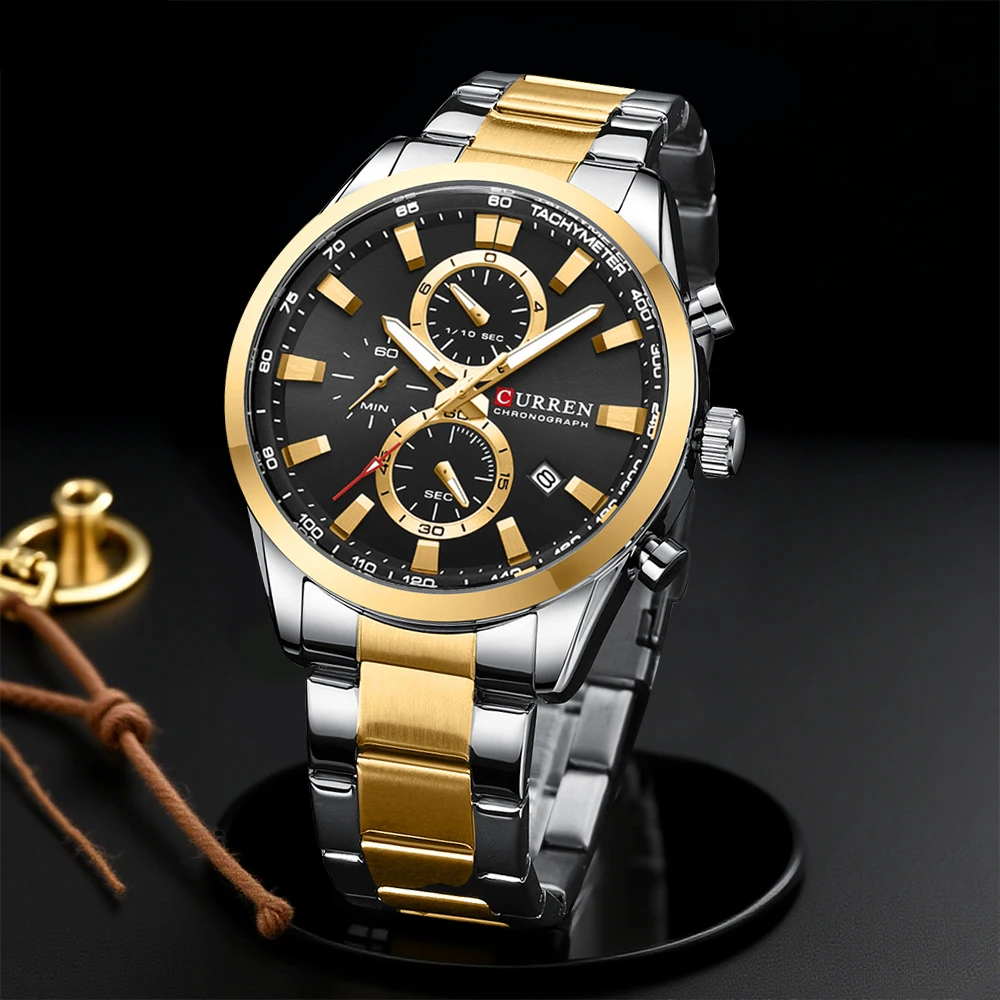 Men'S Accessories Jewelry - CURREN Jam Tangan Olahraga Chrono Kuarsa