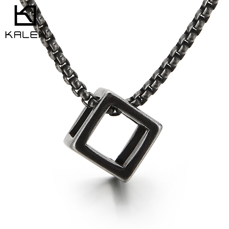 Kalen Kalung Liontin Persegi T - Men Accessories Rule ulasan dan harga