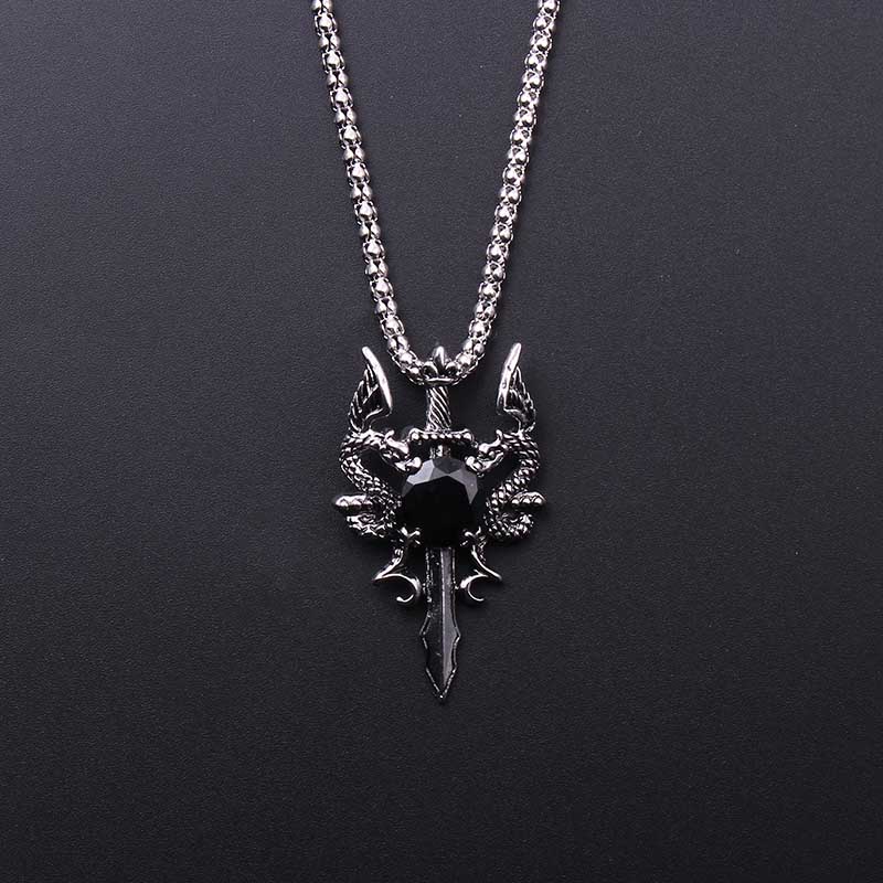 Kalung Salib Permata Hitam Nag - Men Accessories Pendant ulasan dan harga